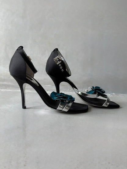 Louis Vuitton Satin Flower Sandals