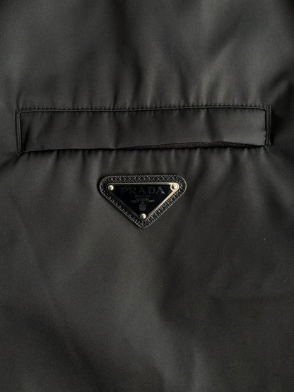 Prada Re-Nylon Chest Emblem Zip Up Jacket
