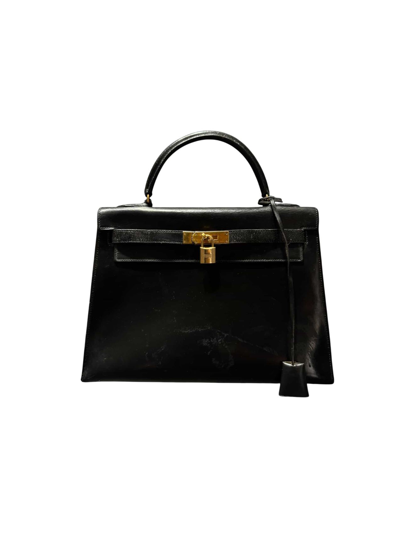 1984 Hermes Kelly Box 32 N Circle Stamp