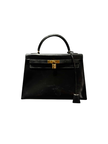 1984 Hermes Kelly Box 32 N Circle Stamp