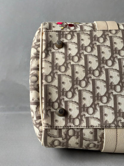 Dior Trotter Floral Patch Bowler Bag