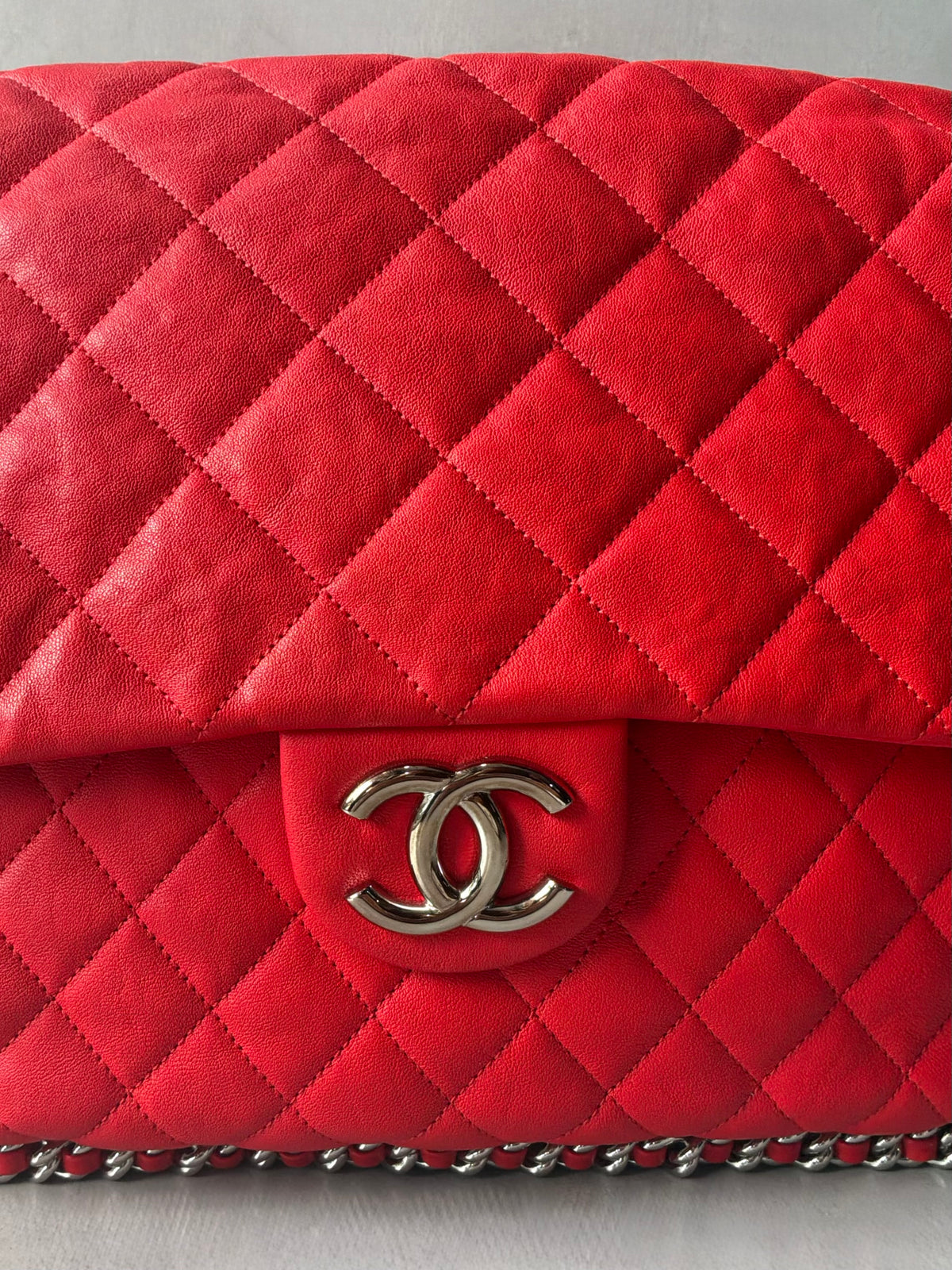 Chanel Chain Around Pink Maxi Flap