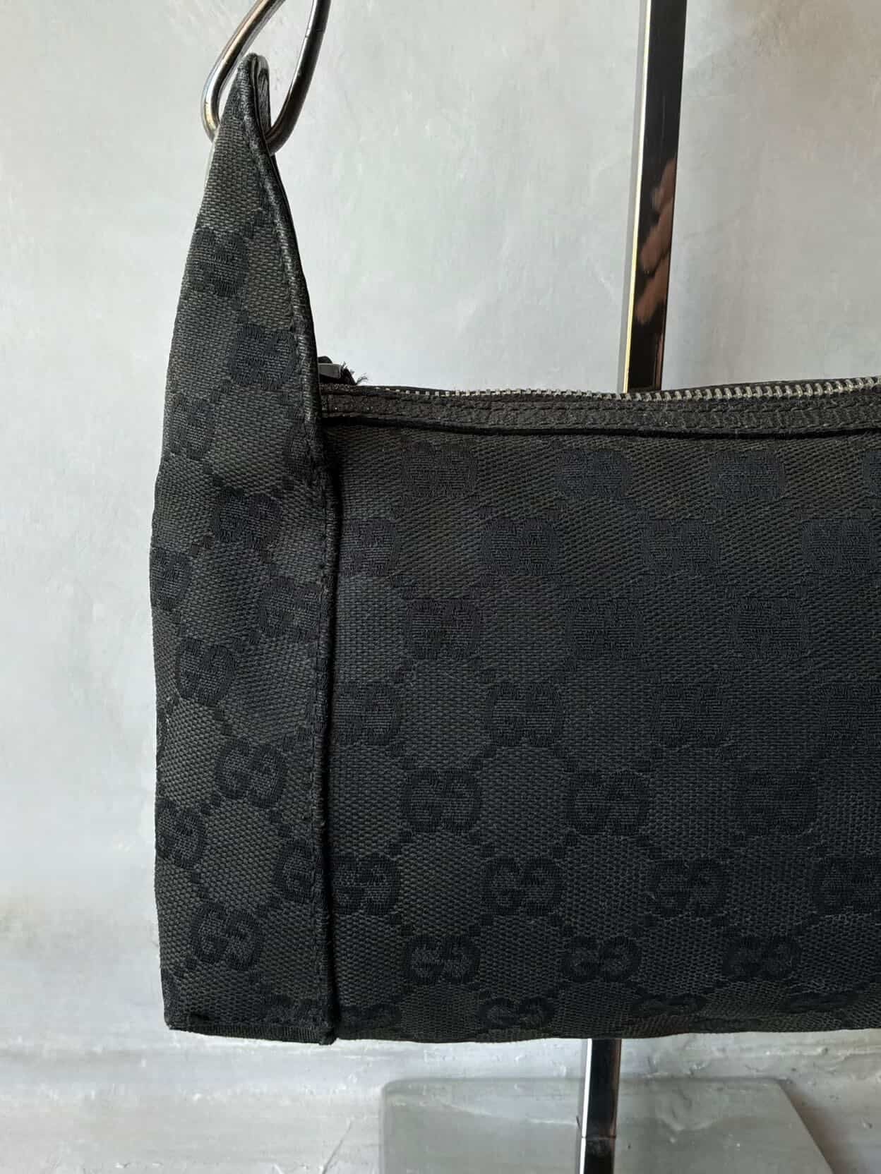 Gucci GG Black Canvas Monogram HandBag