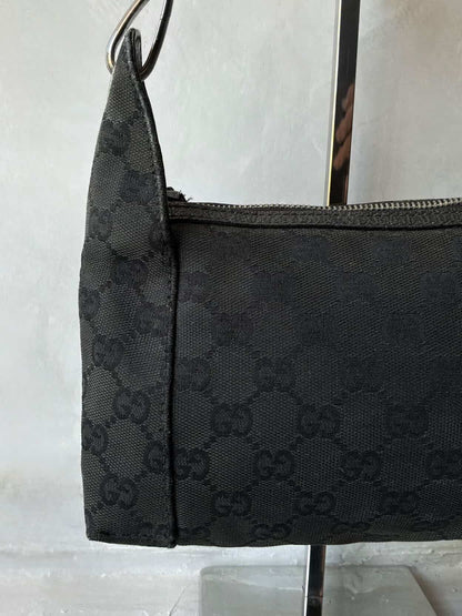 Gucci GG Black Canvas Monogram HandBag