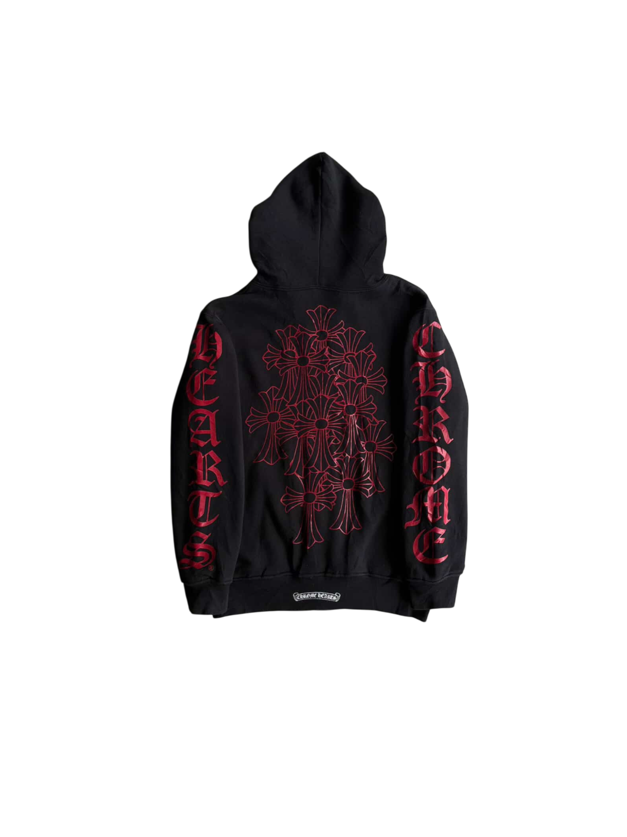 Chrome Hearts Vintage Red Cemetery Thermal Zip Hoodie