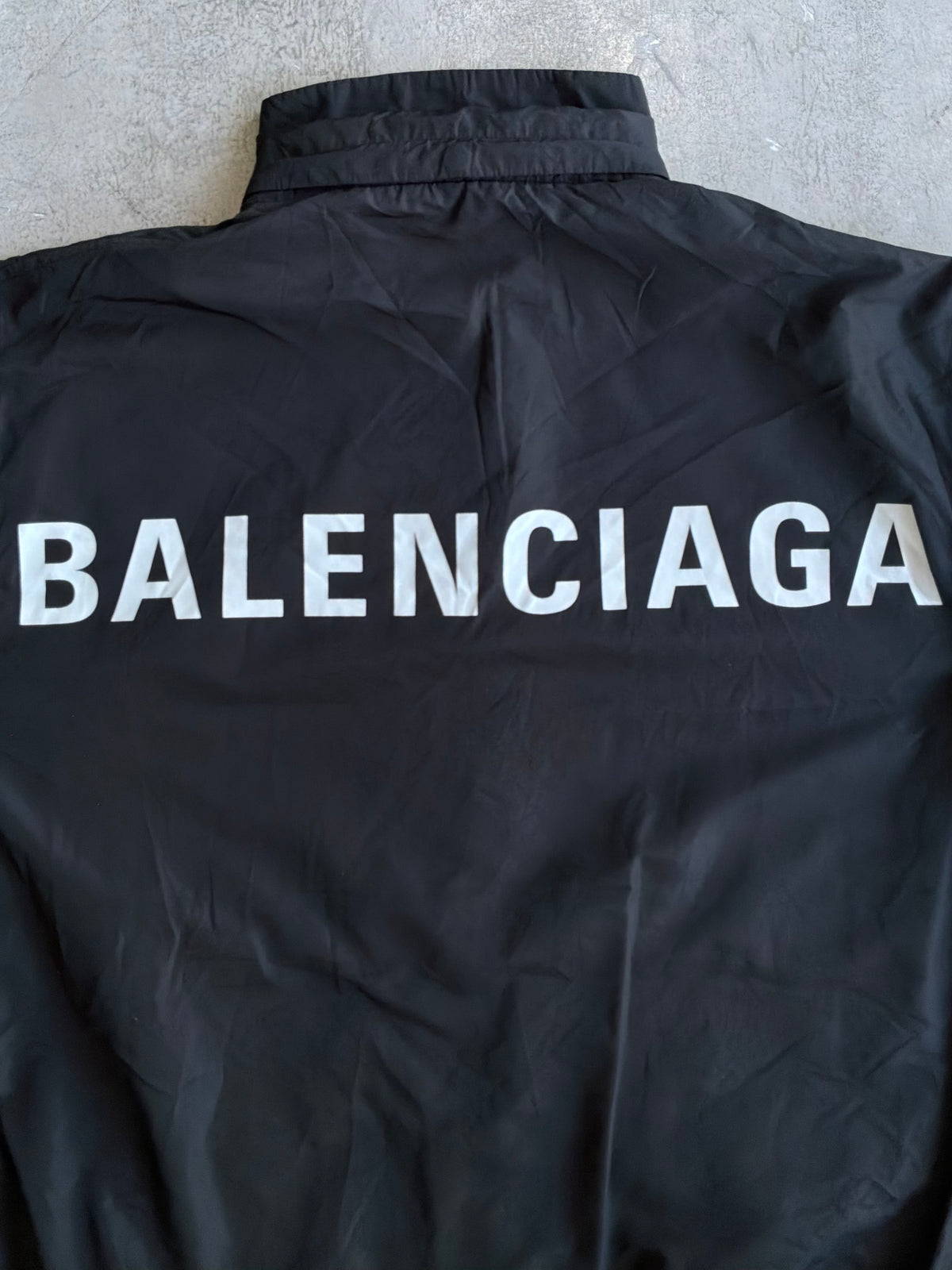 Balenciaga Back Script Parka Nylon Jacket