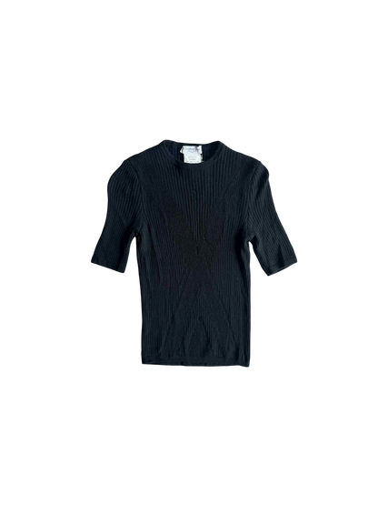 Christian Dior Short Sleeve Navy Blue Sweater
