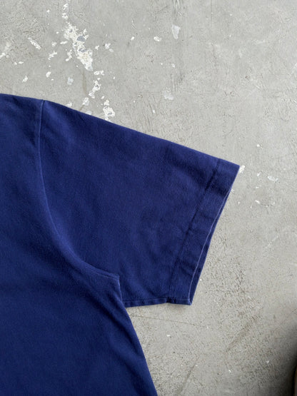 Balenciaga Script Mullet Blue Tee