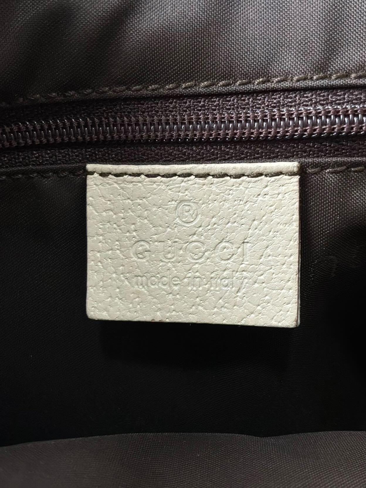 Gucci Canvas Leather Jackie Bag