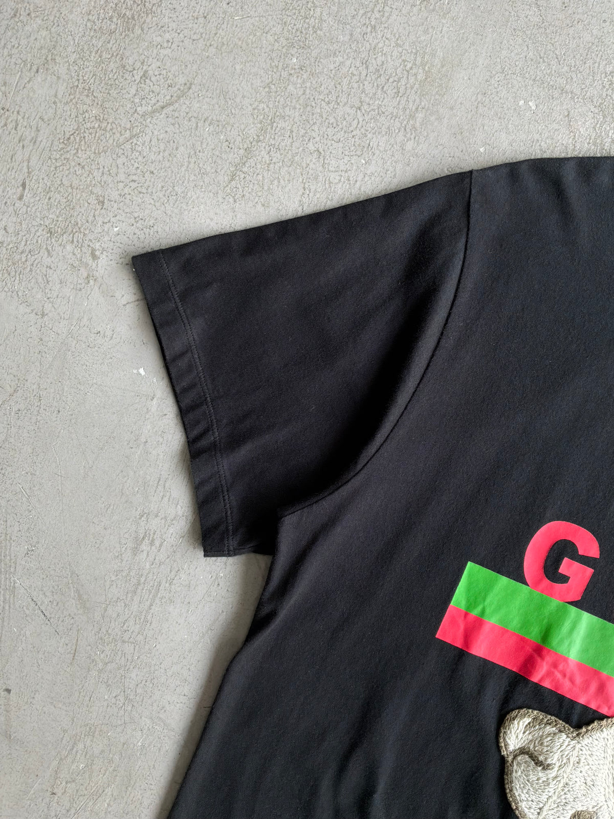 Gucci Cat Script Black Tee