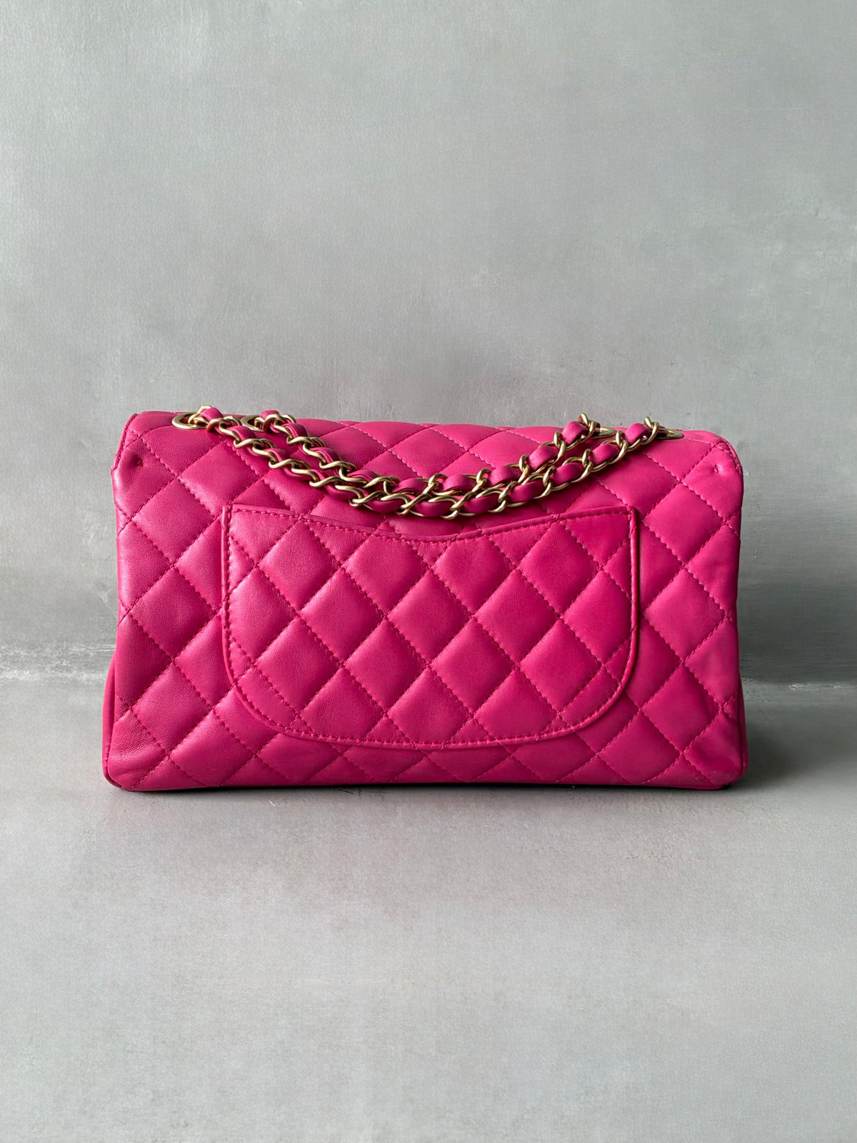 Chanel Classic Single Flap Medium Pink Lambskin Bag