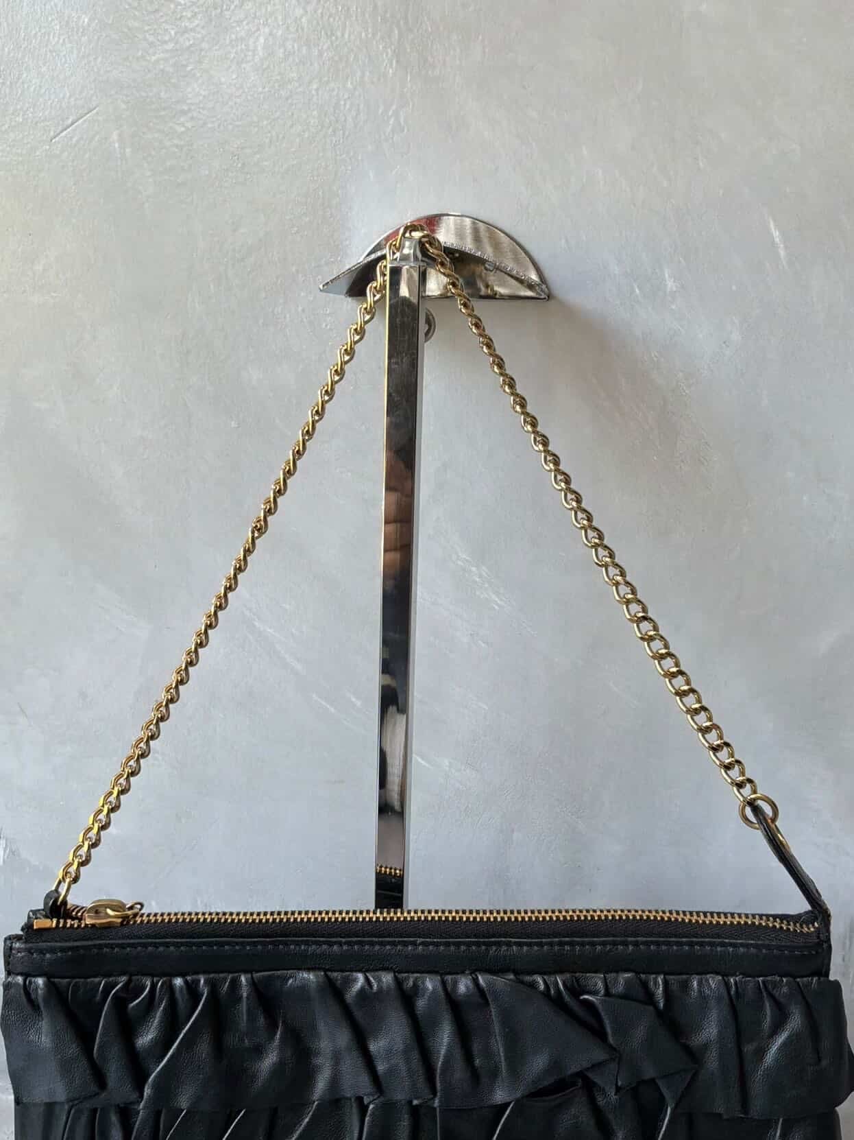 Chanel Ruffle Lambskin Evening Bag