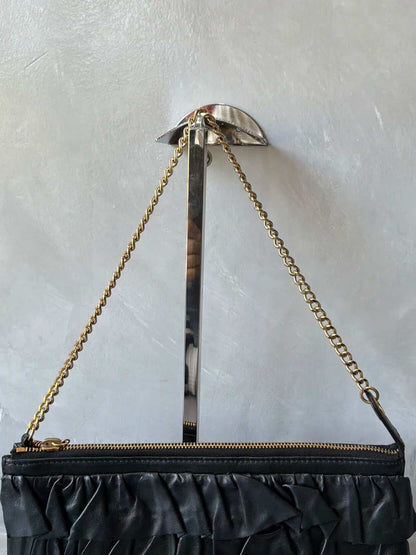 Chanel Ruffle Lambskin Evening Bag