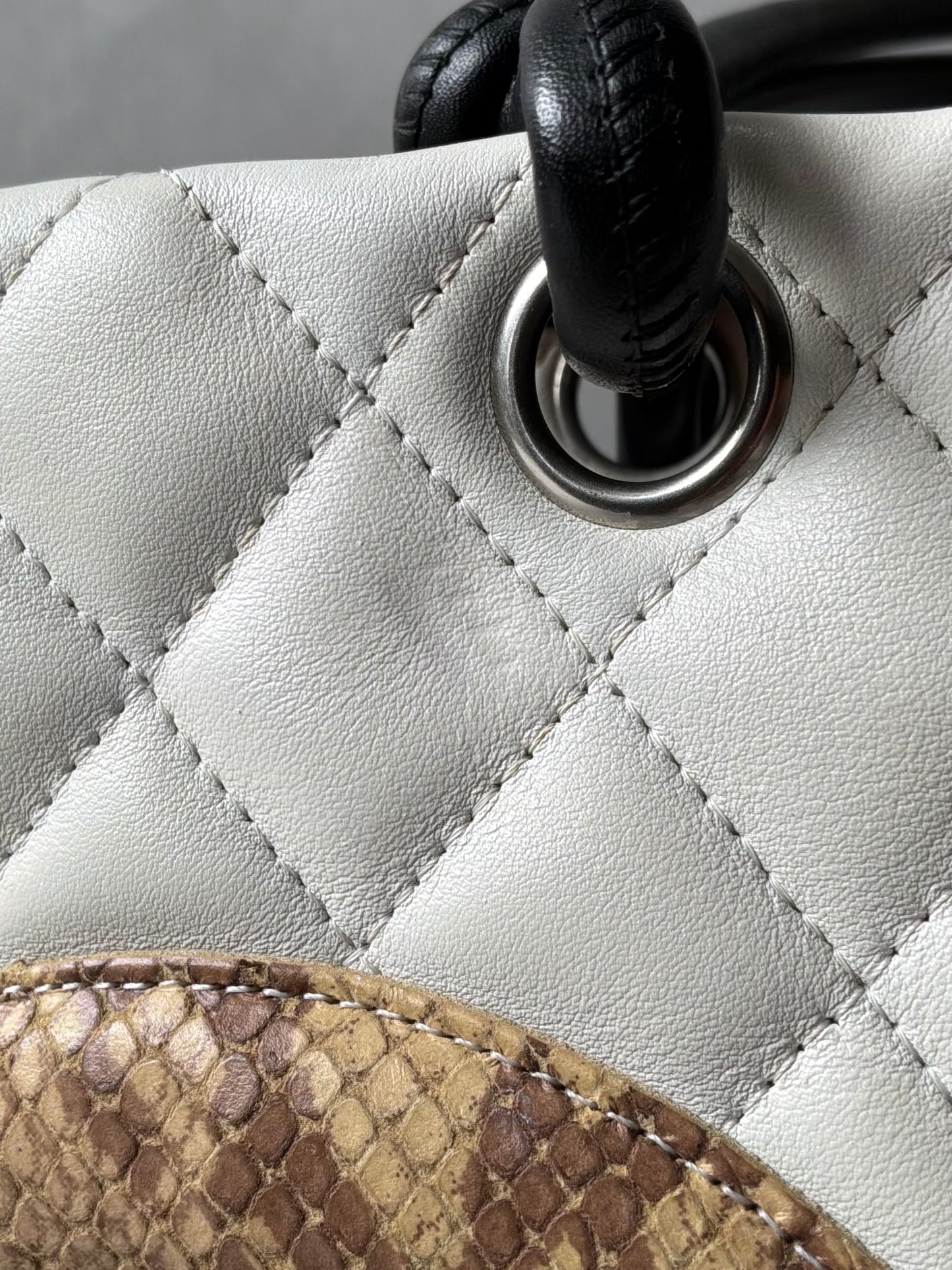 Chanel Cambon Ligne Phyton CC Tote Bag