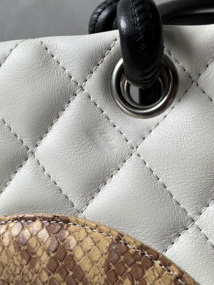 Chanel Cambon Ligne Phyton CC Tote Bag