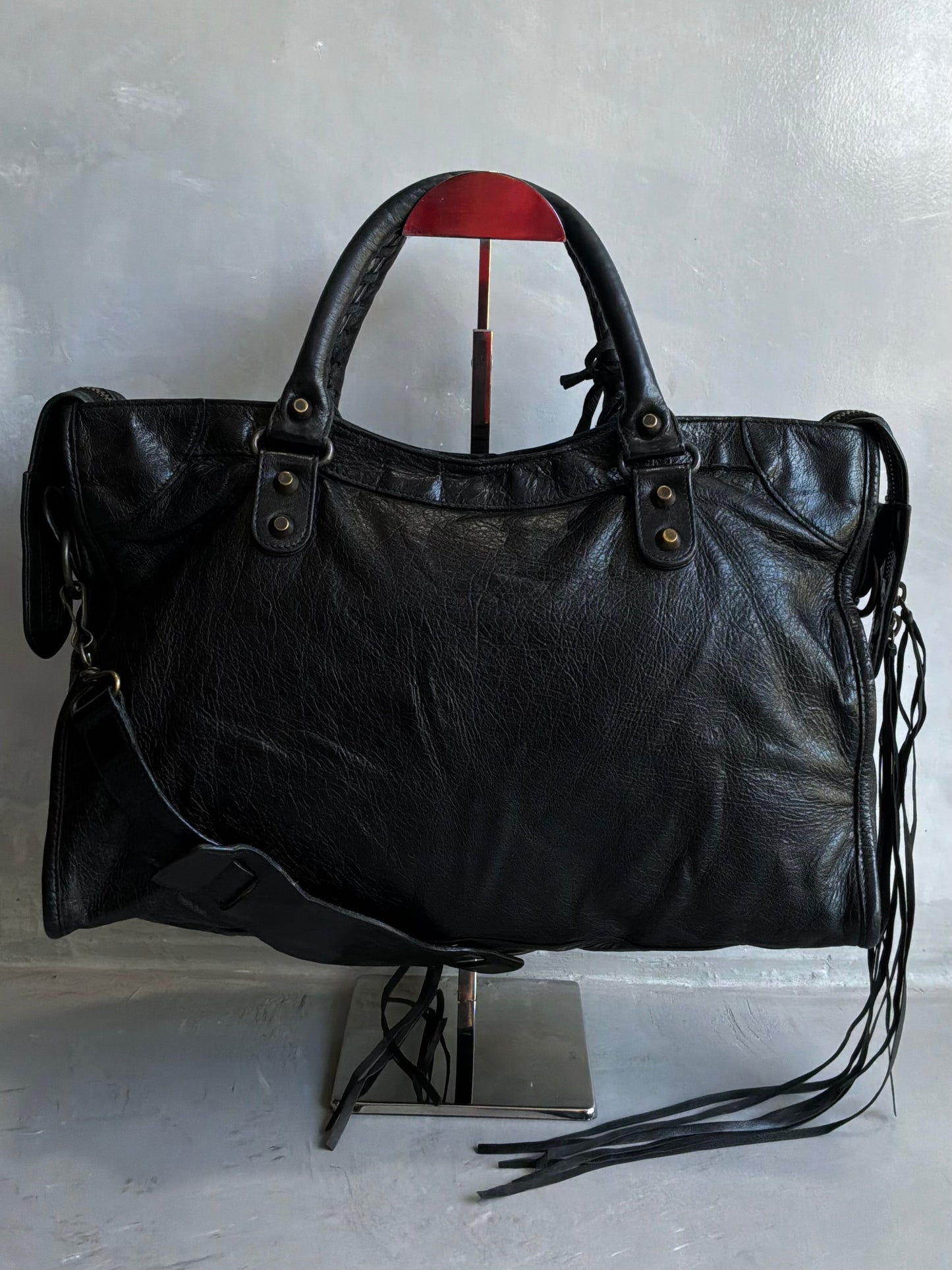 Balenciaga Classic City Black On Brass