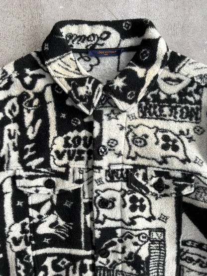 Louis Vuitton Comics Sherpa Trucker Jacket