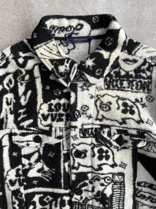 Louis Vuitton Comics Sherpa Trucker Jacket