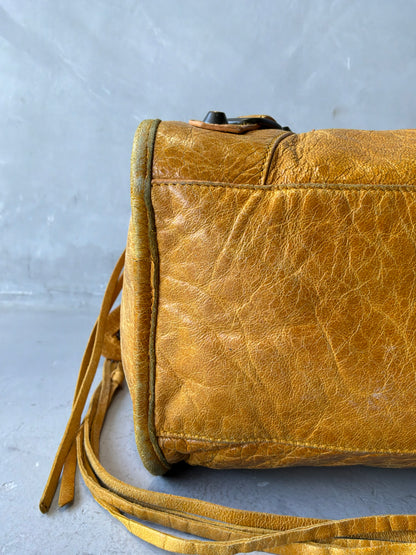 Balenciaga Classic City Yellow on Brass Lambskin Bag