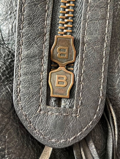 Balenciaga City Gray Lambskin Bag
