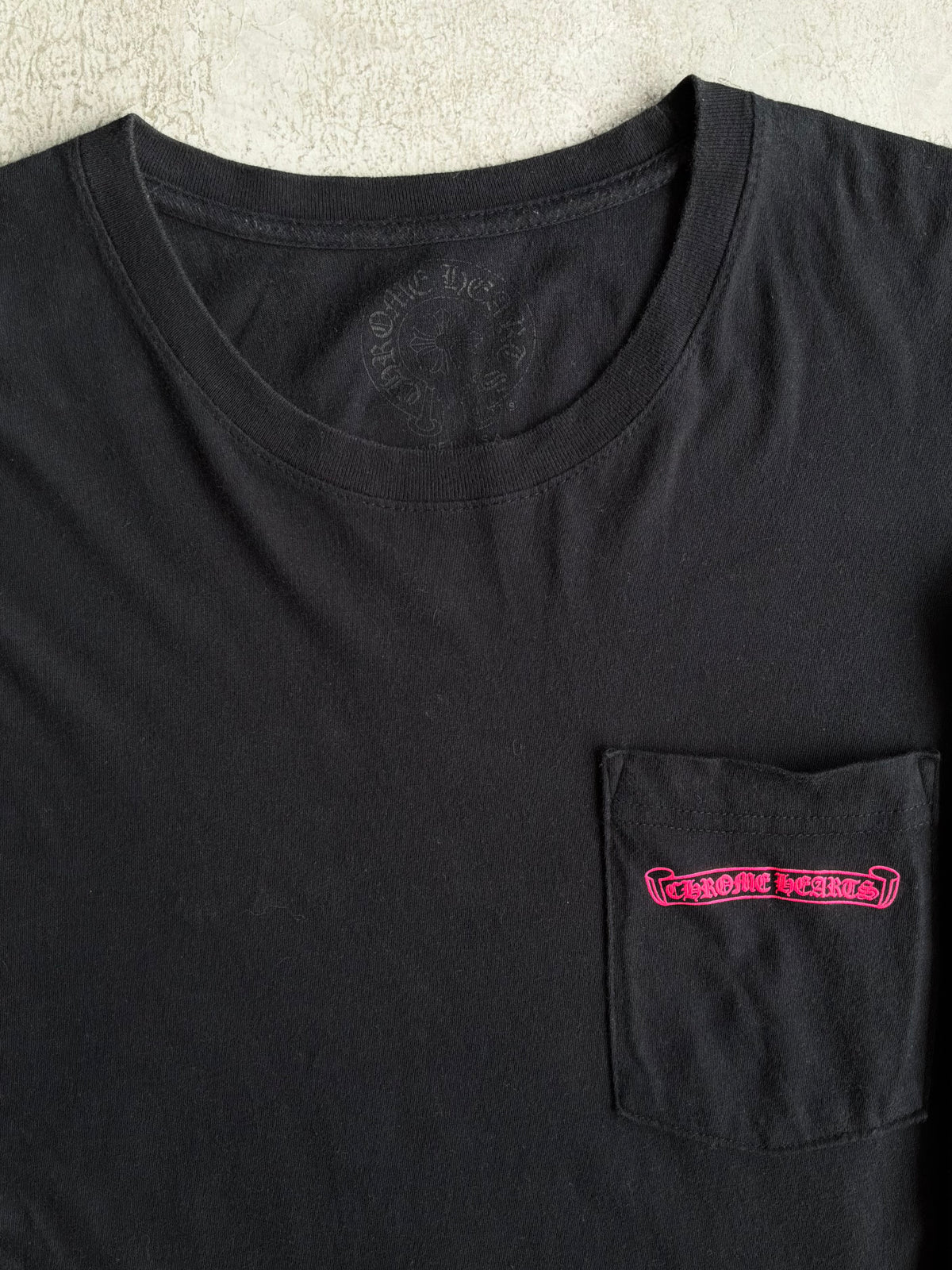 Chrome Hearts Pink Vertical Script Longsleeves