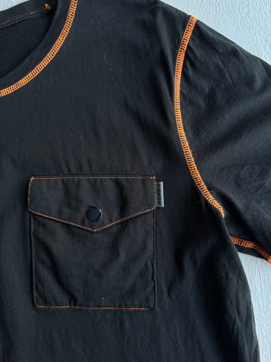 Prada Contrast Stitch Pocket Tee