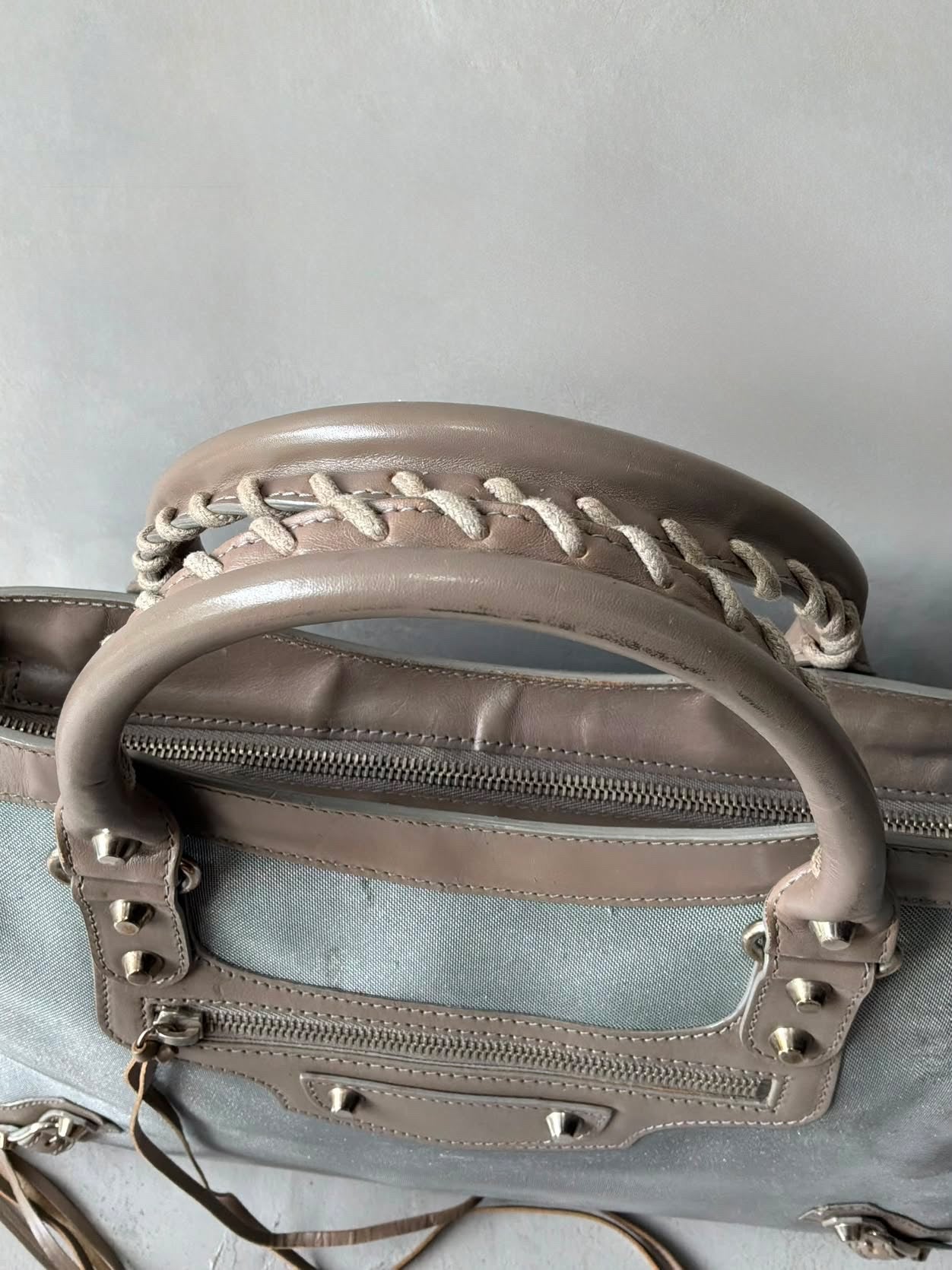 Balenciaga Classic City Mesh Leather Bag