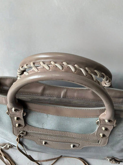 Balenciaga Classic City Mesh Leather Bag