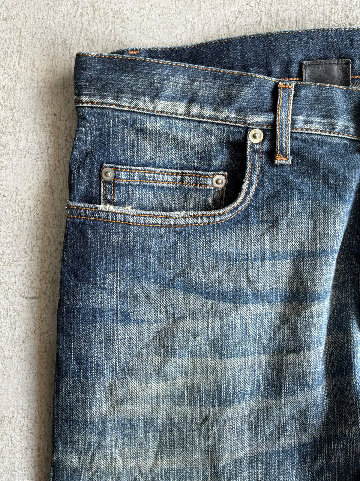 Dior Homme Kva Distressed  Raw Denim Jeans