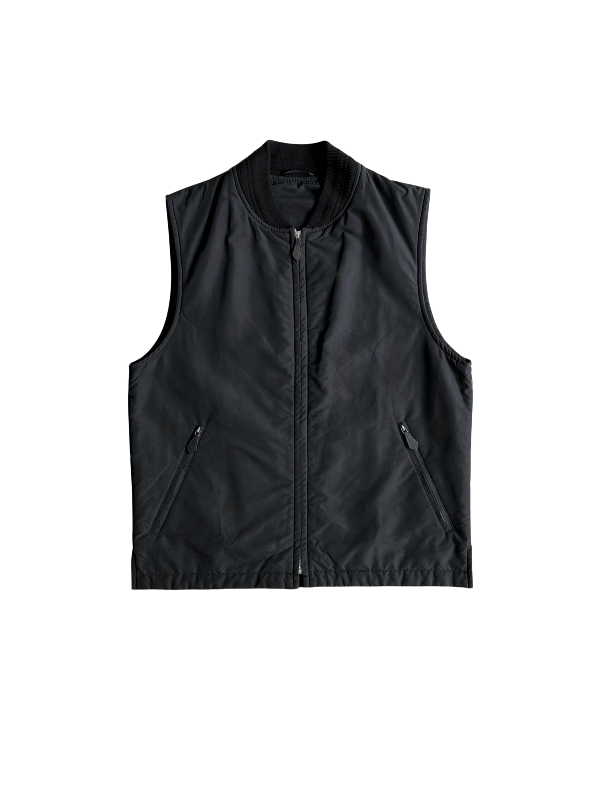 Hermes Leather Zip Nylon Vest