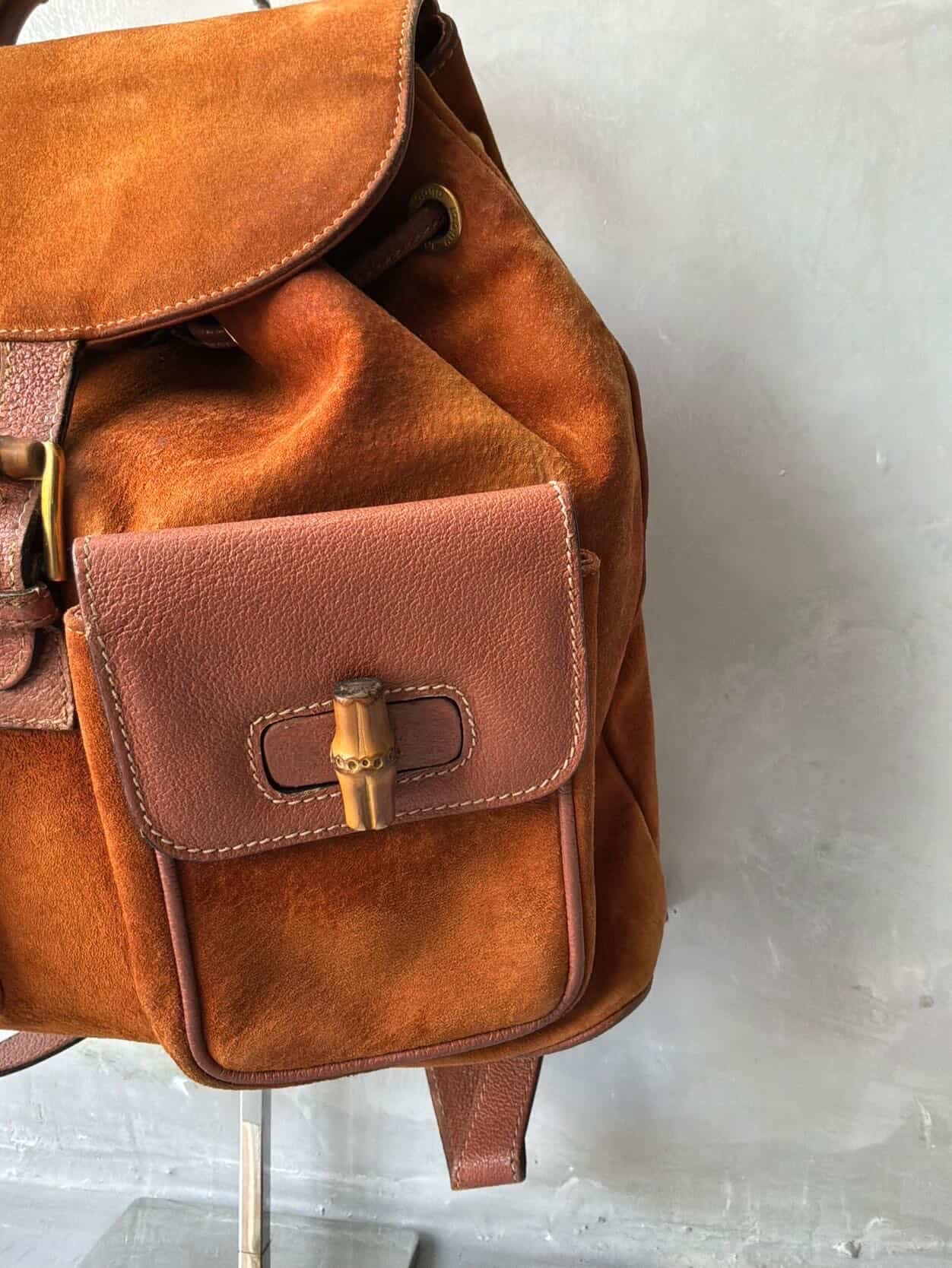 2000’s Gucci Suede Bamboo Backpack