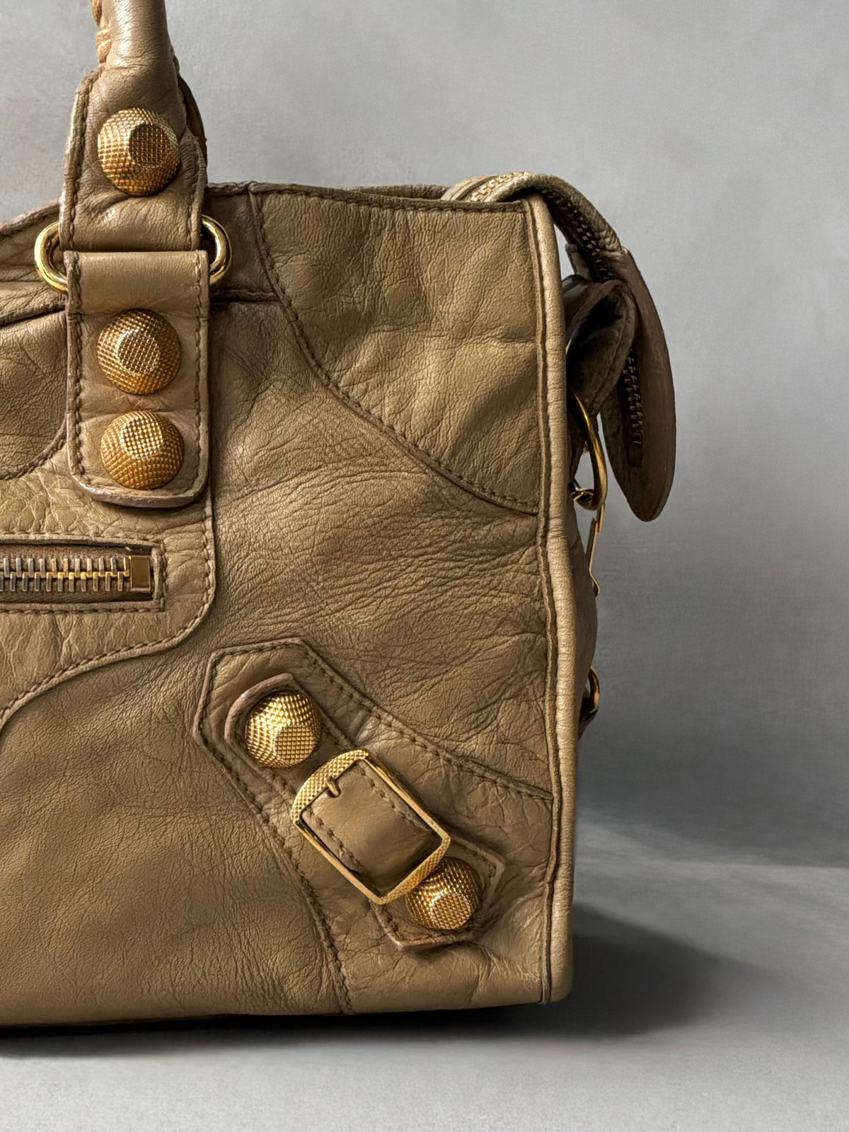 Balenciaga Part Time Old Chevre Beige Giant 21 Lambskin Bag