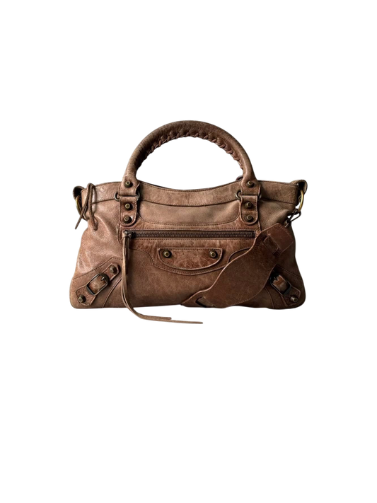 Balenciaga Le First Lambskin Brown Bag