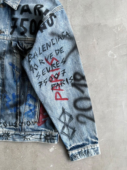 Balenciaga Graffiti Denim Jacket