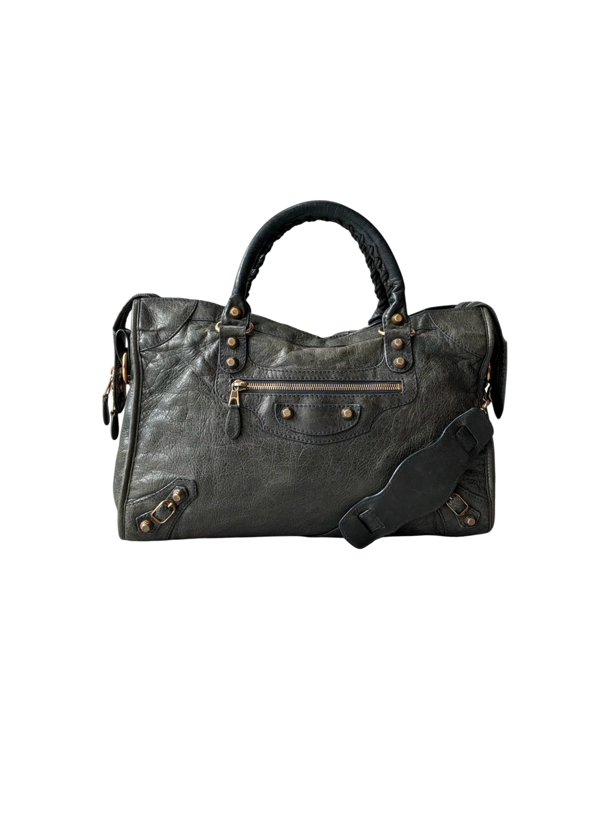 Balenciaga Classic City Gray on Rose Gold Giant 12 Lambskin Bag
