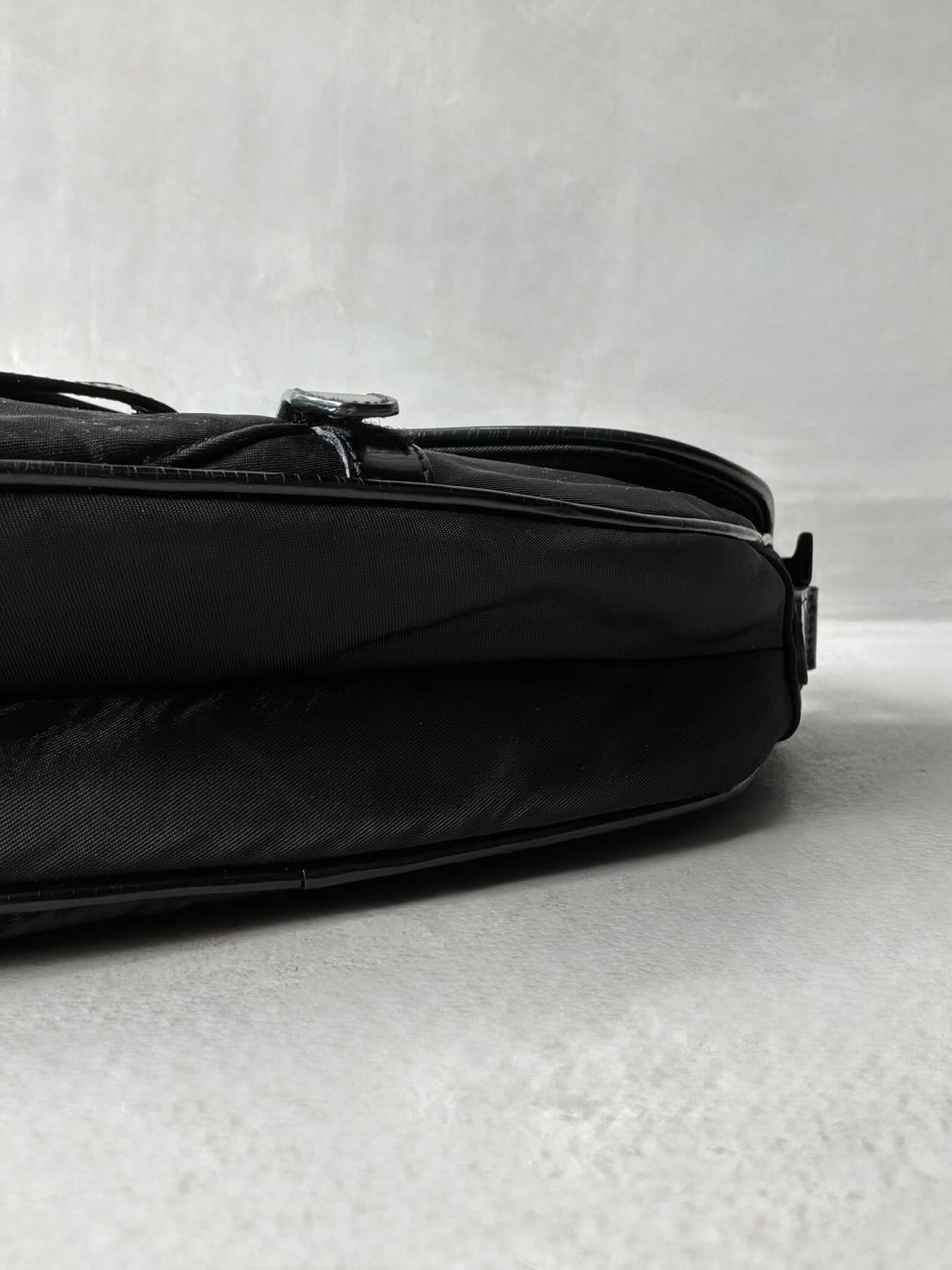 Dior Black Nylon Saddle Bag