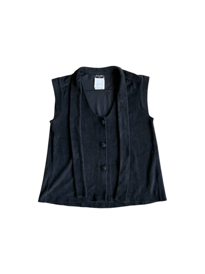 Chanel 2007 Ribbon Button Down Wool Top