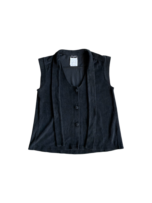 Chanel 2007 Ribbon Button Down Wool Top