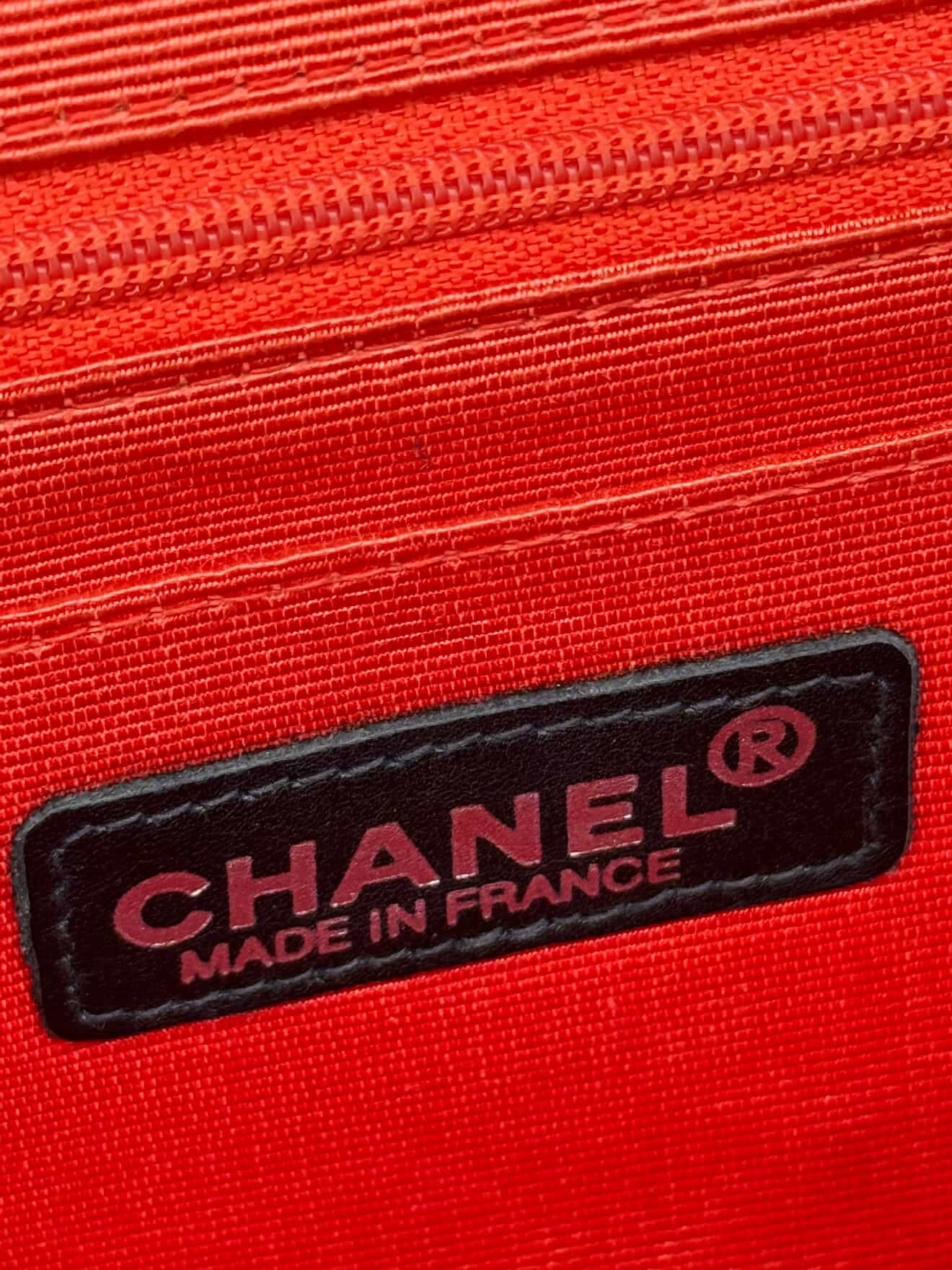 Chanel Vintage Scribble Print Single Flap Handbag