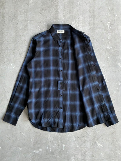 Saint Laurent Paris Checkered Longsleeves Shirt