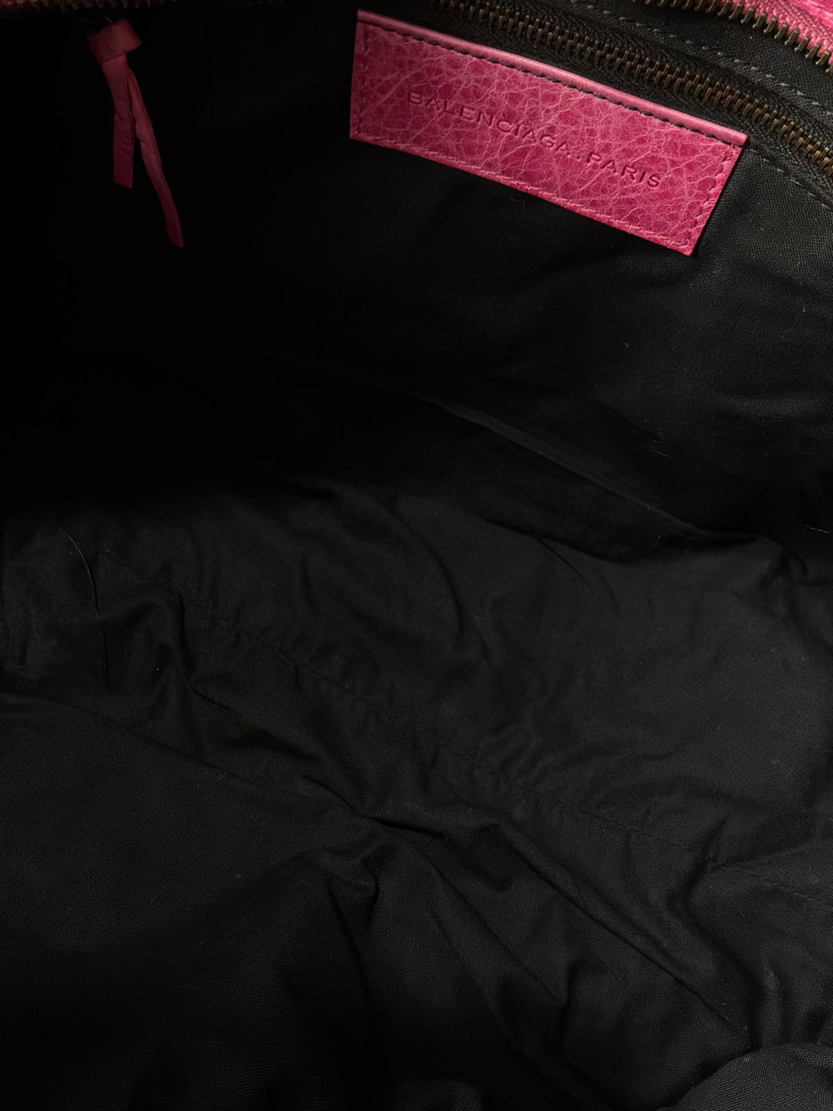 Balenciaga City Part Time Hot Pink on Brass Lambskin Bag