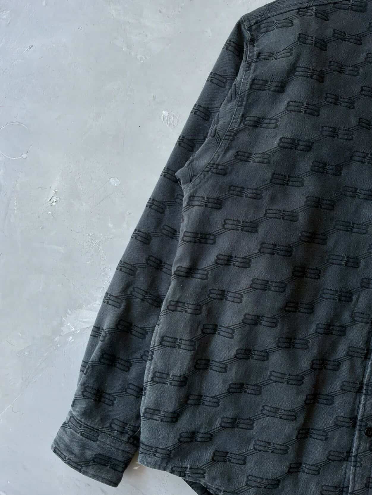 Balenciaga All Over Print BB Padded Denim Jacket