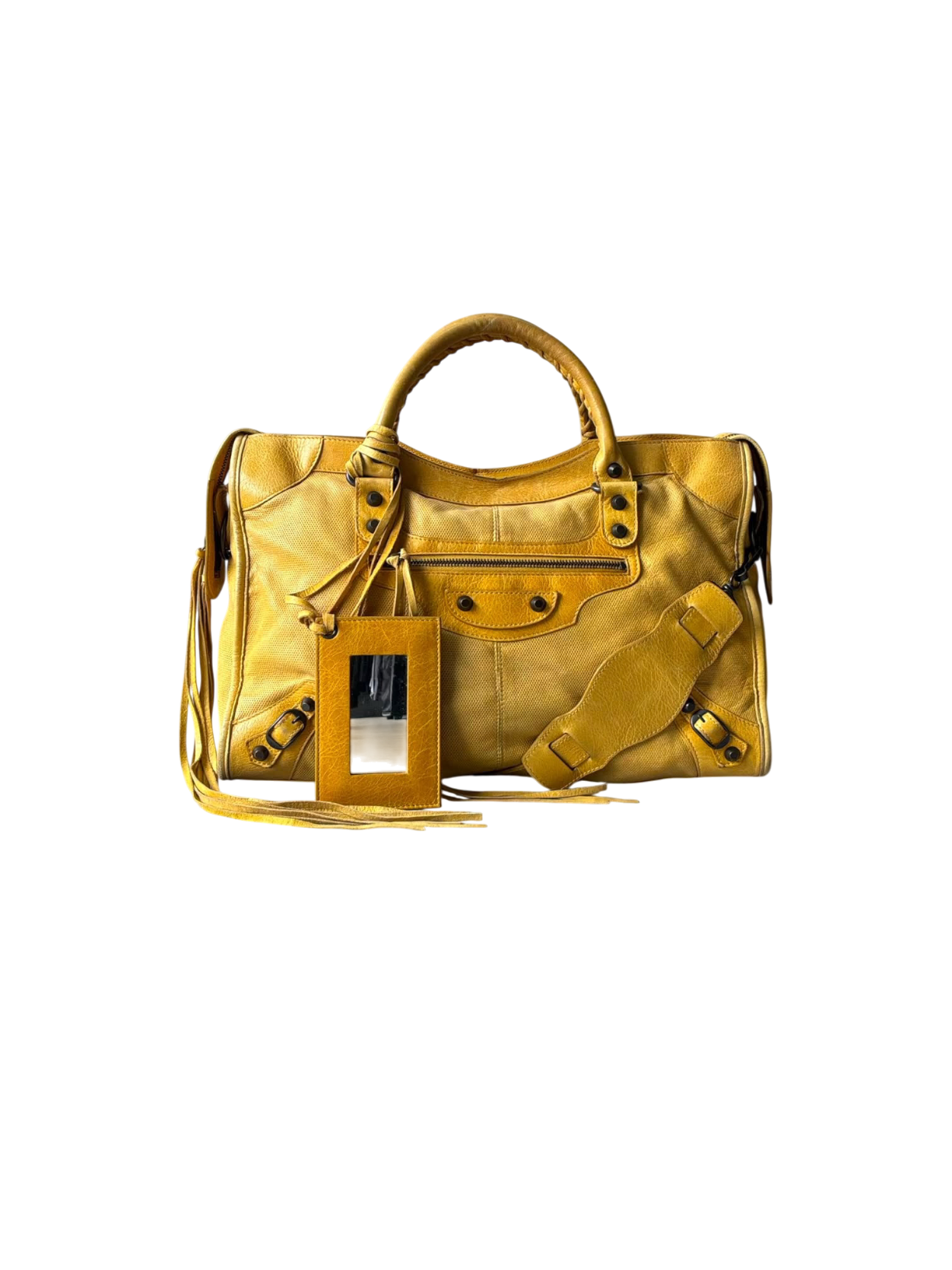 Balenciaga City Lemon Lambskin Bag