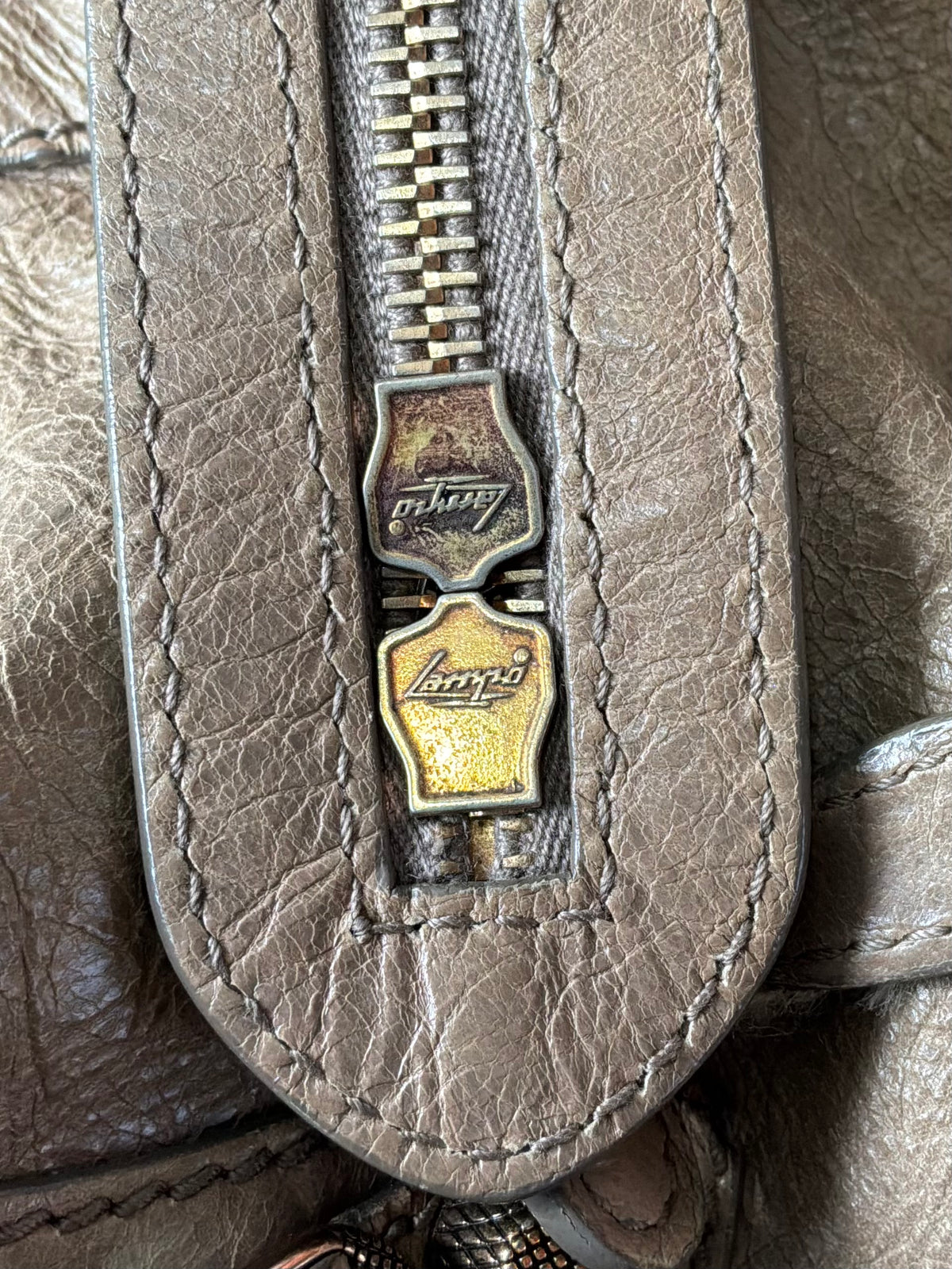Balenciaga Part Time Taupe on Bronze Giant 12 Lambskin Bag