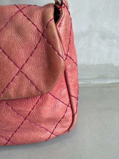 2009 Chanel On The Road Quilted Shoulder Bag