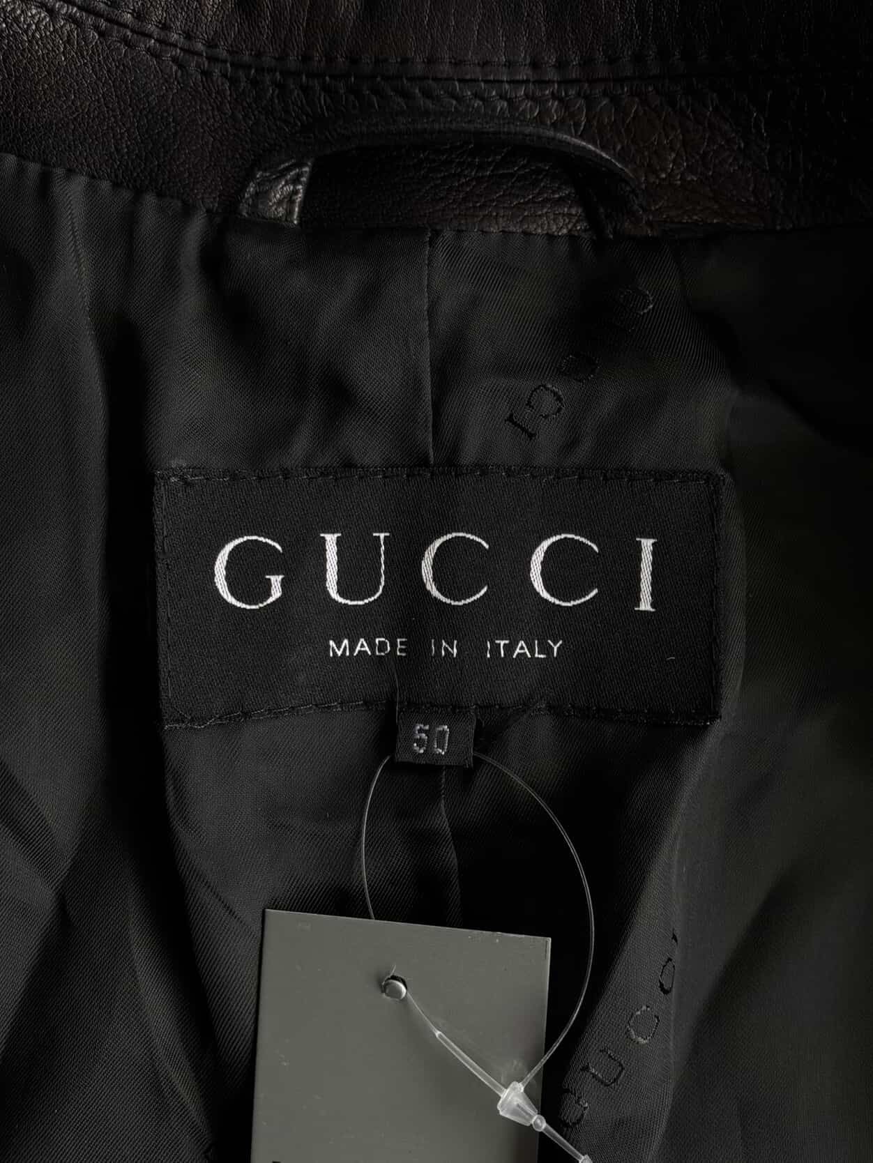 Gucci Tom Ford Era Leather Long Coat