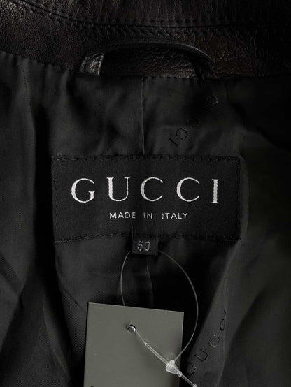 Gucci Tom Ford Era Leather Long Coat
