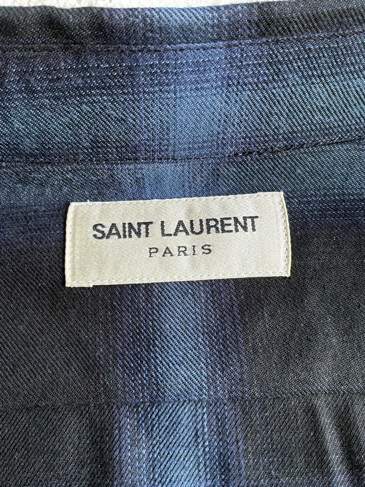 Saint Laurent Paris Checkered Longsleeves Shirt