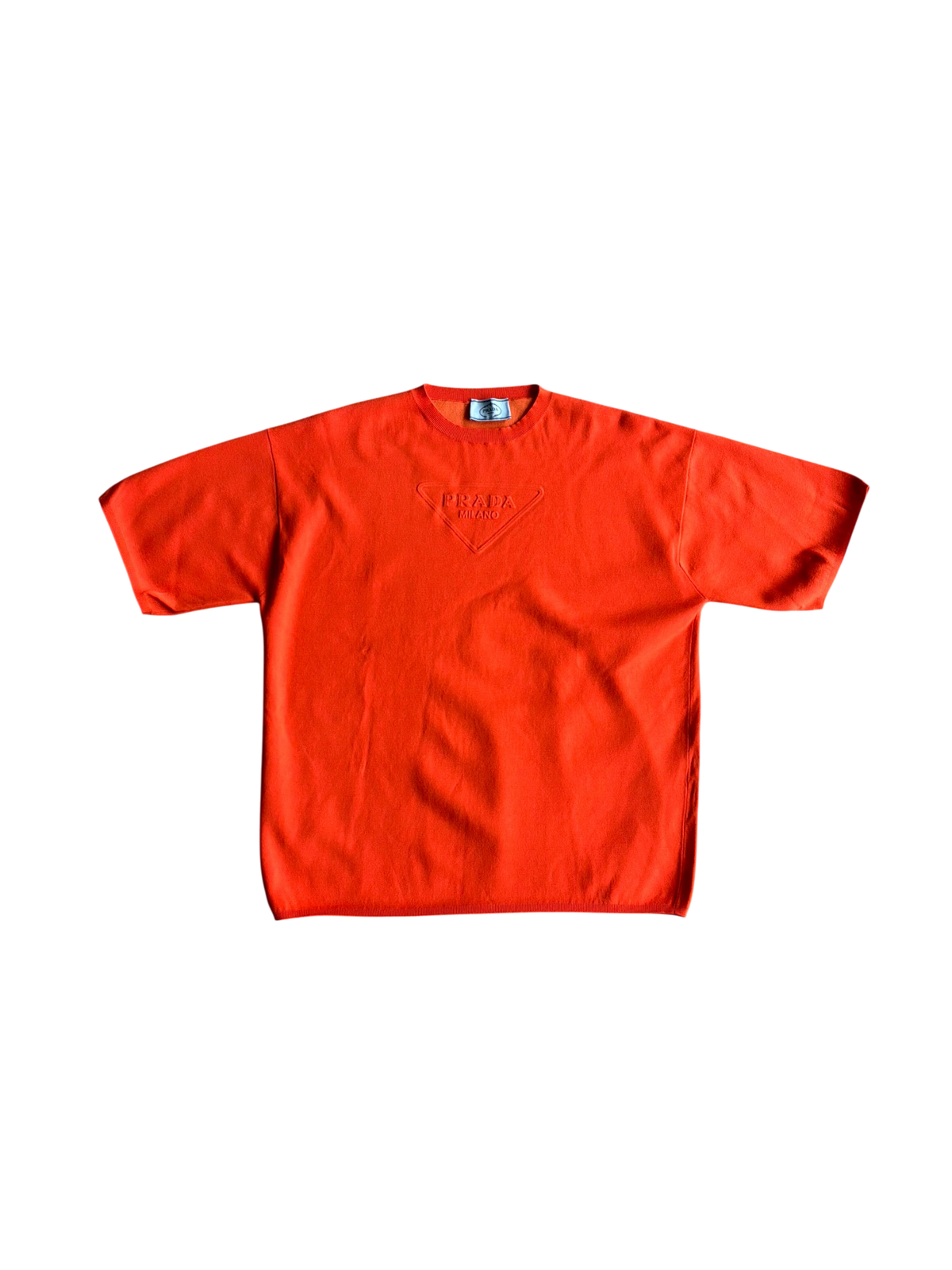 Prada Chest Logo Orange Tee