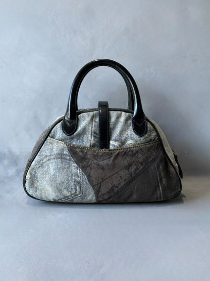 Dior Denim Speedway Saddle Bowler Bag